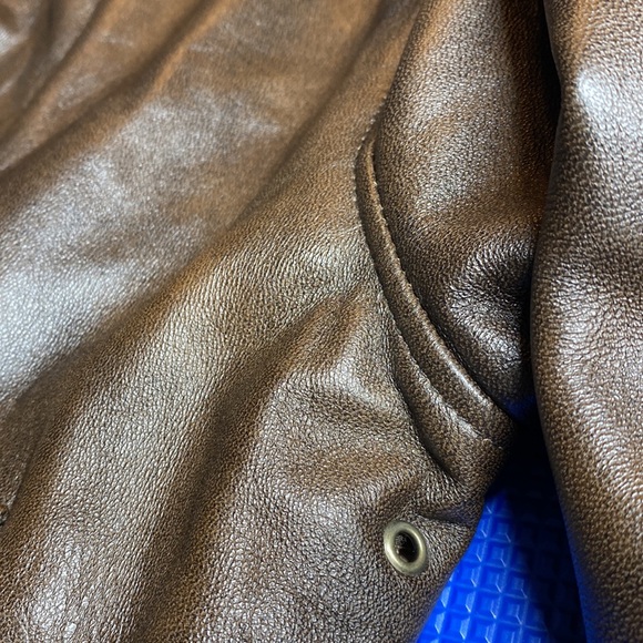 Vintage US WINGS Leather Bomber Aviator Jacket - Picture 12 of 15